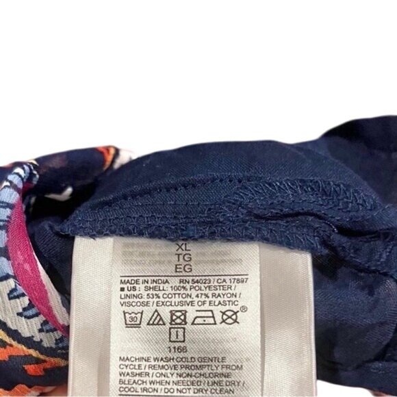 Old Navy Multicolor Aztec Print Blouse Waist Defined With Dolman Sleeve Size XL - Picture 11 of 11